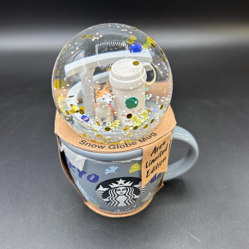 Starbucks Tokyo Japan Snow Globe Mug Shiba Inu Limited Edition - Picture 5 of 10